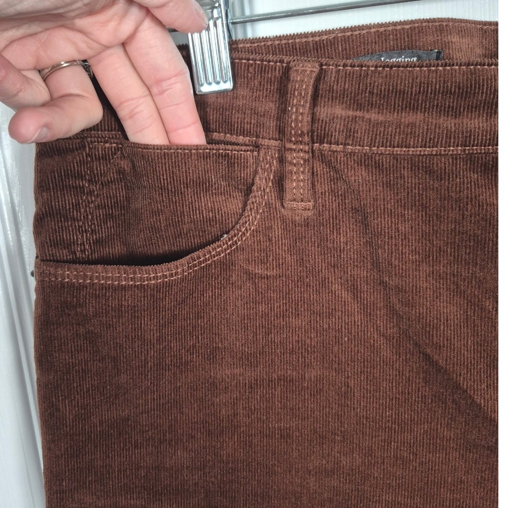 Talbots brown corduroy jegging straight leg pants women's 14 - Picture 4 of 10